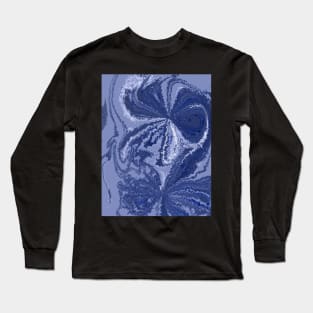 Blue Fantasy Pattern Long Sleeve T-Shirt